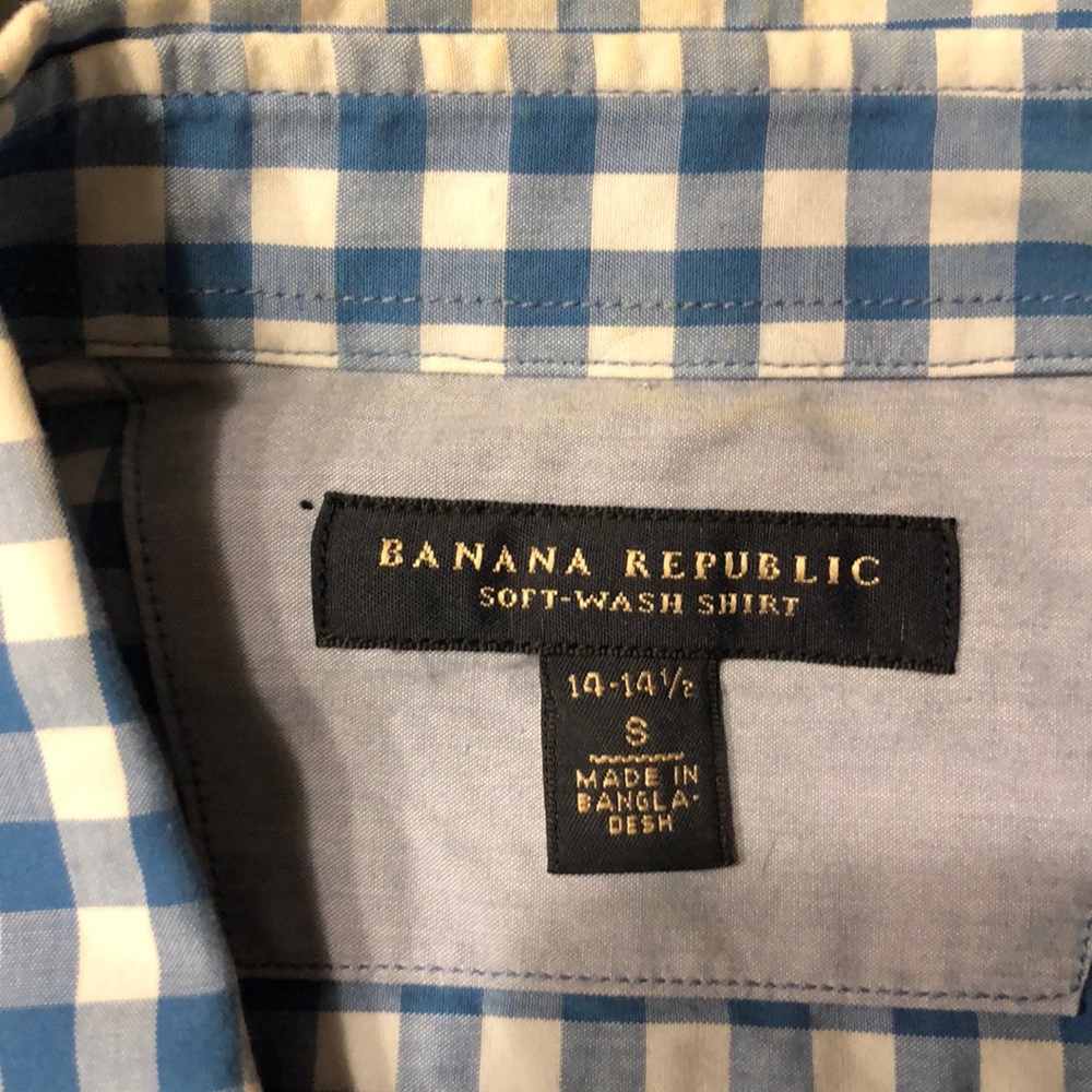 Blue banana republic long sleeve button up shirt small size